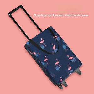 Portable Lightweight Expandable Shopping Cart Vegetable Buying Hand Pulling Foldable Mini Trolley Home Use Convenient Tool