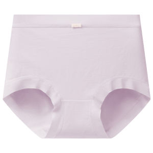 AIMO | กางเกงชั้นในทรงสามเหลี่ยมเอวสูงผ้าฝ้ายแท้สำหรับผู้หญิง กางเกงขาสั้นผ้าฝ้ายระบายอากาศได้ดี ไร้ตะเข็บ กางเกงชั้นในไร้รอยต่อสำหรับผู้หญิง