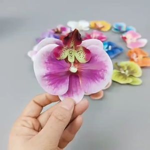 AVVET Hiasan Kepala Gadis Jepit Rambut Bunga Anggrek Kupu-kupu Hiasan Kepala Aksesoris Rambut Bunga Kelas Atas Jepit Rambut Korea Wanita