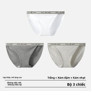 Quần lót thể thao AIMO cho nữ vải cotton kiểu cạp thấp mỏng kháng khuẩn thoáng khí