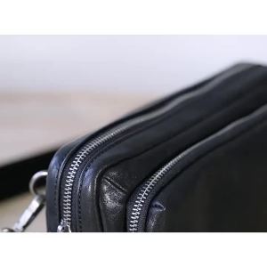 LINGU | Leather Shoulder Bag for Men Casual Fashion Multi-purpose Handheld 1st Layer Tanned Cowhide