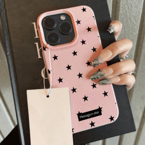 Leather Soft Silicone Phone Case For iPhone 17 Pro Max 16 13 11 15 14 12 17Promax 16promax 17pro INS Star Shockproof Funda Cover