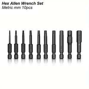 Hex Head Allen Wrench Power Drill Bit Set 1/4in Screwdriver S2 Steel Screw Driver Extension Adapter Security Magnetic Tips