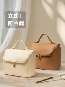 Large Capacity Portable Standing Style Womens Makeup Bag Small House Design High End Cosmetic Storage Pouch for Outdoors