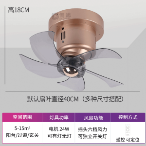 Balcony Entrance Fan Lamp Ultra-Thin Ceiling Fan Minimalist Modern Aisle Hallway Living Room Bedroom Lamp 110V Voltage