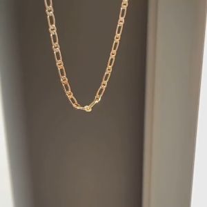 Original Saudi Gold 24k nasasangla pawnable Necklace Mens 5MMNK Three Rooms One Bracelet Necklace Set Jewelry for Fathers Birthday Gift