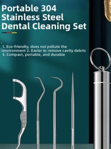 GUOQI | Portable Stainless Steel Toothpick and Cleaner
