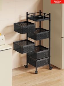 evesigar | Rotatable Multilayer Kitchen Cart for Snacks and Fruits Vegetables