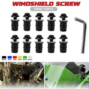 For Bajaj Pulsar 200 NS Pulsar200 RS/200 AS 200 TYRES 10PCS Motorcycle Windshield Bolts Fairing Mountings Windscreen Screws