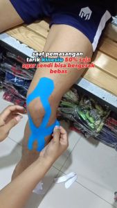 Kinesiology Tape Therapy - Kinesio Tape Sport & Perban 5cm x 5m - Warna Ungu, Orange, Kuning, Hijau, Krem, Biru, Merah, Pink, Hitam - Dukungan Persendian dan Otomotif