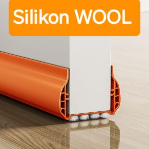 Silikon Wool Penutup Celah Bawah Pintu Anti Kecoa Serangga Debu Angin Peredam Suara Tanpa Selah