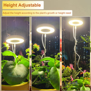 Đèn LED Trồng Cây Trong Nhà Đèn Led Trồng Cây Toàn Phổ Dải Đèn Trồng Cây Có Thể Điều Chỉnh Độ Cao Tự Động Hẹn Giờ Hình Vòng