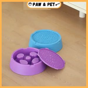 Anti-Slip Pet Slow Feeding Food Bowl Colorful Detachable Bowl Feeders For Cat and Dogs