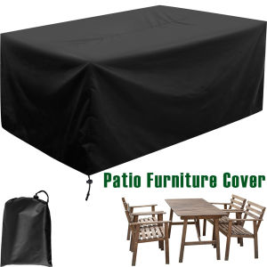 Patio Furniture Cover Oxford Cloth Waterproof Dining Set Cover Rectangular Tear Resistant Outdoor Garden Furniture Protector