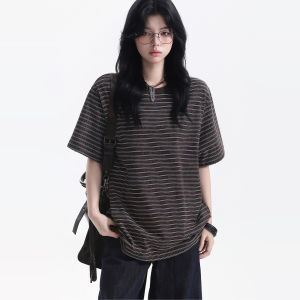 zuocisankon | Áo Thun Đôi Oversized American Retro Dày