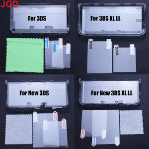 JCD Plastic Clear Crystal Shell Skin Case Cover For 3DS 3DS XL LL New 3DS New 3DS XL/LL Game Console With Screen Protective Film