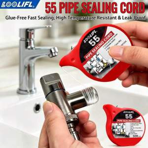 80-Meter Pipe Sealing Tape: Reusable Threaded Pipe Sealing Tape for Household Use Suitable for Metal and Plastic Pipes