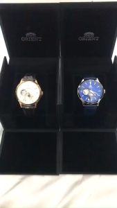 Đồng hồ cơ nam Orient Watch Sun And Moon Skeleton RA-AS010 lộ máy mặt kính cường lực chống va đập chống nước 3 ATM tự động lên cót tay tích cót 40 tiếng dây da đeo tay cao cấp chính hãng