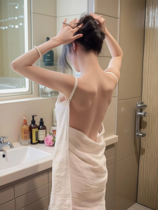 RORK | Adjustable Straps Water Absorbent Soft Cotton Towel Dress 4 Layers