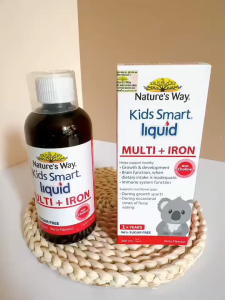 [Nhập khẩu chính ngạch] Natures Way Kids Smart Multi + Iron hỗ trợ tăng cường sức khỏe và đề kháng cho bé chai 200ml