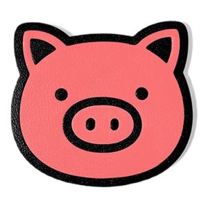 SANZHIXIONG | Pig Zodiac Pattern Genuine Leather Car Aromatherapy Clip For Car Vents Long-lasting Fragrance