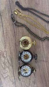 Factory Direct Sales Classic Simple R Skull Pocket Watch Glossy Mechanical Pocket Watch   Gifts for Men and Women