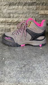 Sepatu Gunung Hiking Boot Wanita Snta 615 Abu-Abu Fuschia Trekking/Hiking/Outdoor sepatu wanita pendaki Waterproof