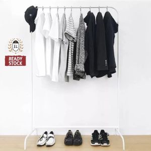 MULIG Clothes Rack White (Clothes Hanger / Hanging Rack) 🔥Ready Stock🔥 Rak Gantung Baju / Penyangkut Baju 衣架