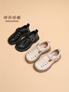 Phong Cách Anh Mềm Đáy Mary Janes Dành Cho Bé Gái Trẻ Em Xuân Hè Hàng Mới Về Thoáng Khí Da Giày Velcro