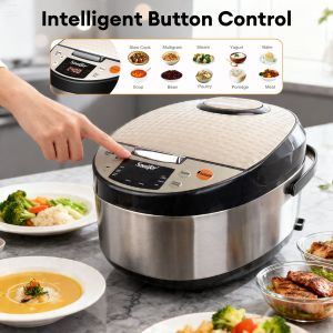 Sonifer multifunctional Rice Cooker 5L Smart rice cooker LCD Display large capacity automatic reservation timing rice cooker 4-8 people Non-stick One touch button for easy operation