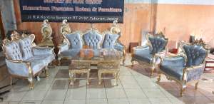 SOFA TAMU INUL KAYU JATI FINISHING MEWAH MEJA KURSI UKIR RUANG DEKORASI INTERIOR MURAH TATANING FURNITURES JEPARA