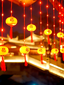 🎉𝐒𝐆 𝐋𝐨𝐜𝐚𝐥🎉灯笼窗帘灯4.5M 10hanging String Light Lantern Light Chinese New Year Lights Curtain Lantern CNY Decorations 2026