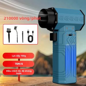 Quạt Turbo Mini 210000 Vòng/phút Gió Siêu Mạnh 70M/S Máy Thổi Khí Cầm Tay Động Cơ Không Chổi Than 10000mAh Quạt Ống Gió Công Nghiệp Cho Ô Tô
