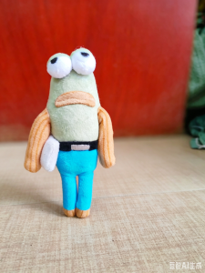 Potdemiel | Kawaii SpongeBob Merchandise Residents of Beechburg Ugly Cute Ugly Fish Plush Blind BKeychain Decoration Cute Funny Gifts