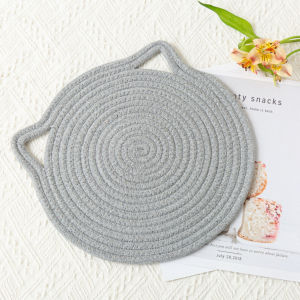 Creative Hanging Cotton Thread Woven Table Mat Heat Resistant Pad Cute Heat Resistant Pot Holder Dining Table Coaster