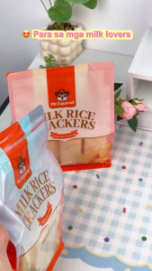 Mr.Squirrel Rice Crackers 240g Milk & Cheese Flavors Crispy rice cake Ready to Eat Healthy Snacks