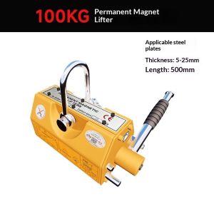 XMSJ | SucceBuy 100KG Permanent Magnetic Lifter Pulling Capacity 2.5 Safety Factor Neodymium & Steel Lifting Magnet Lift Magnets