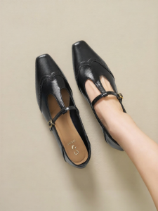 Josiny | French Style Mary Jane Single Strap Thick Heel Female Shoes