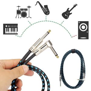 Guitar Cable1.5m/3m/5m/10m Electronic Instrument Cable Straight Elbow Bass Amplifier Cable Electric Guitar Bass Audio Mono Cable