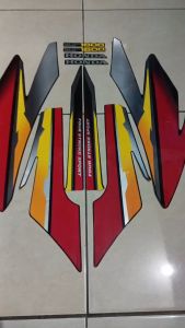 stiker striping honda gl pro 1997 1998 hitam lis merah list body standar berkualitas original