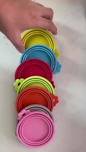 petite3 In 1 Reusable Silicone Can Sealer Lids Food Safe Leakproof Tin Covers Suitable for Home Kitchen Picnic Food Storage