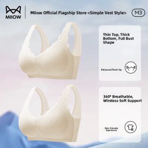 MiiOW | Cat Woman Underwear Womens Gather Small Chest Appears Large 2025 New Hot Sale Anti-Sagging Summer Thin Lace Bra Vest Top