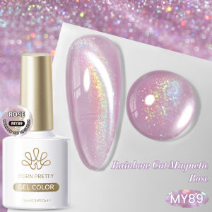 BORN PRETTY | BORN PRETTY 10ml Rainbow Holographics Cat Magnetic Eye Gel Polish  Soak Off Manicure Gel Semi Permanent Summer Nail Art Varnish