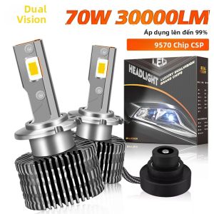 2 Đèn Pha Ô Tô LED D1S D2S D3S D4S D5S D8S 70W 30000LM 6500K Turbo Cắm & Chạy Tương Thích CANbus