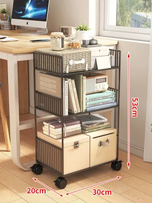 Multi-layer Mobile Storage Shelf Books Office Supplies