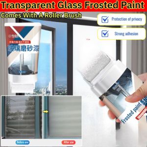 Transparent Glass Frosted Paint Waterproof Reduce Glare Frosted Effect Paint With Brush Household