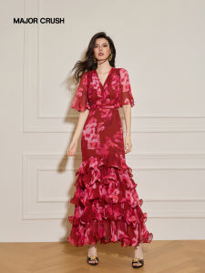 Summer Retro Paris Beach Holiday Long Dress