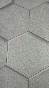 BHW Wallpaper Silver Gray Geometric Hexagon Design PVC Quality Self Adhesive Waterproof Wall Sticker Decor Decoration Paper Design For Closet Cabinet Door Table Furniture Home Office Living Room Kitchen Bedroom Toilet Bathroom Restaurant Background