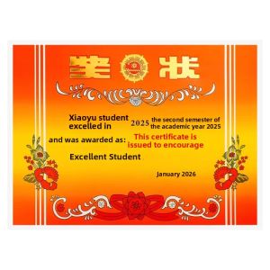 Feiyu | Customizable Award Paper Educational Student Recognition Certificate