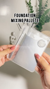 Square Stainless Steel Makeup Mixing Palette | Foundation Blending Spatula Applicator Beauty Tool